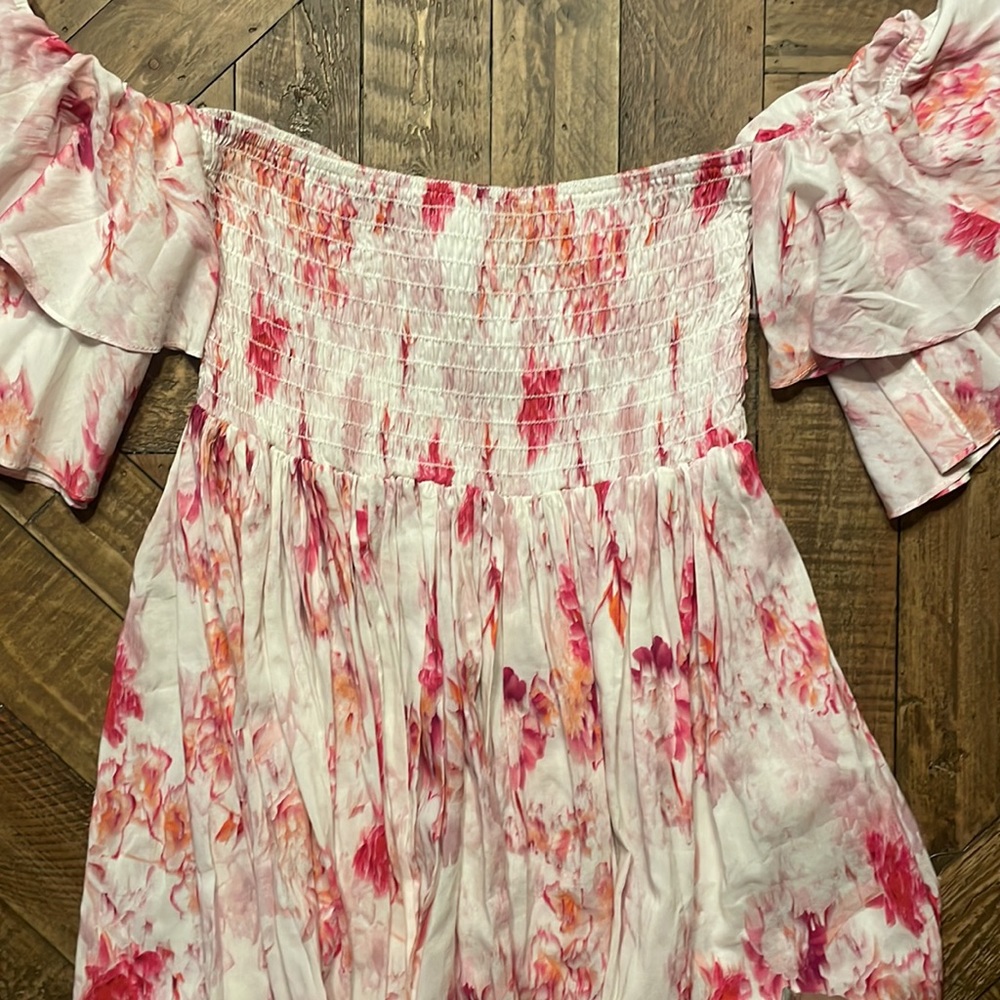 NWT Misa Los Angeles Dina Shirred Ruffle Mini Dress - Picture 8 of 12